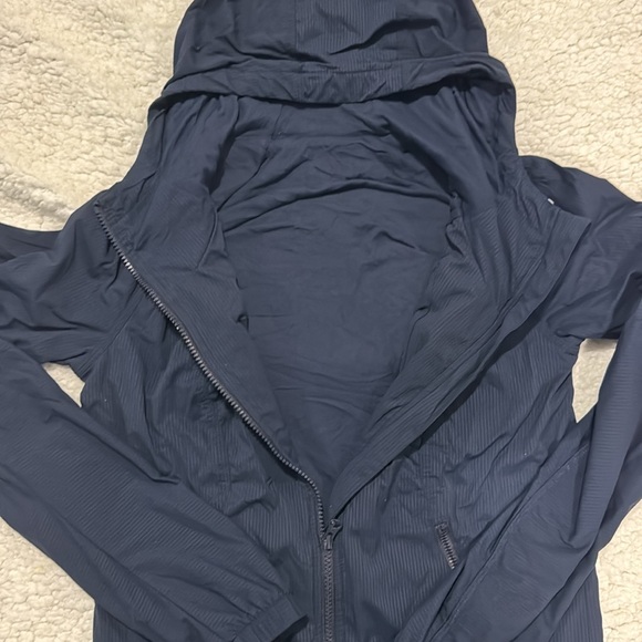 Lululemon Double Lined Navy Hooded Jacket - Picture 3 of 5